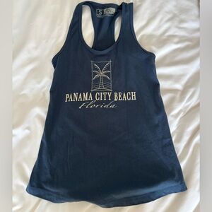 Panama City Beach Navy Tank Top